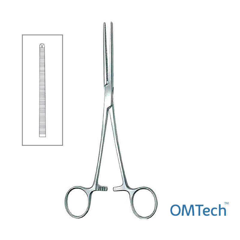 Затискач гемостатичний за Ochsner-Kocher (Окснер-Кохер), прямий, довжина 22,5 см INSIDEMED